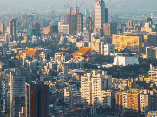 Wallpaper Mural Taipei Finacial District, capital city of Taiwan, with view of Taipei 101 Tower standing amid skyscrapers Torontodigital.ca