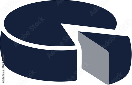 Simple Flat Design Delicious Pie Slice Dessert Food Graphic Illustration