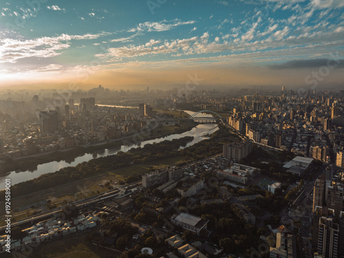 Wallpaper Mural Taipei Finacial District, capital city of Taiwan, with view of Taipei 101 Tower standing amid skyscrapers Torontodigital.ca