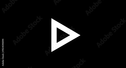 Simple white play button on black background Free Download Simple white play button on black background - GFXLoad