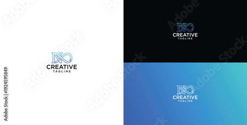 Technology logo vector. N initial logo design