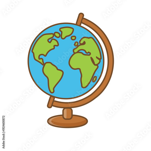 Illustration of a Globe on Stand