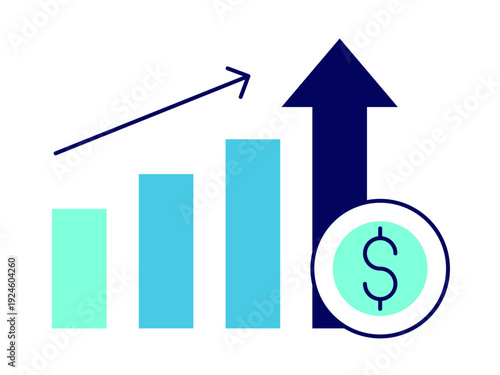 Revenue icon. Finance icon design. Simple filled and outline style. Vector icon.