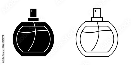 Perfume set icon on white background