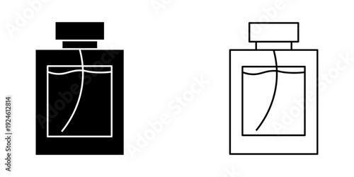 Perfume set icon on white background