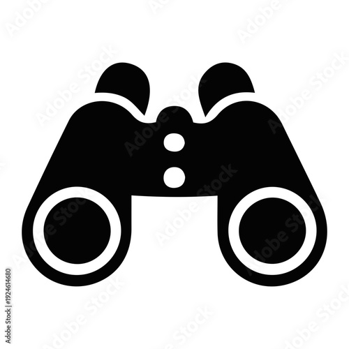 Monochrome Vision Tool Icon for Observation and Exploration Activities Vector Graphic Design Element for Adventure and Sightseeing Concepts