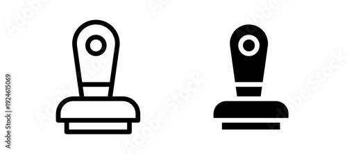 Approval stamp icon in black color for website or app.