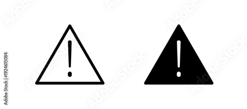 attention sign icon in black color for website or app.