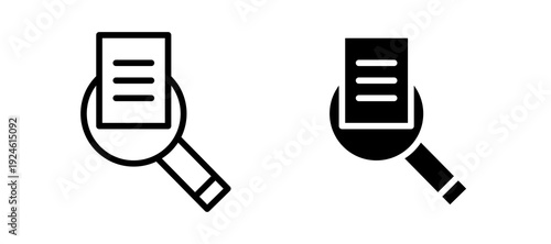 Audit icon in black color for website or app.