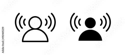 Brand awareness icon in black color for website or app.