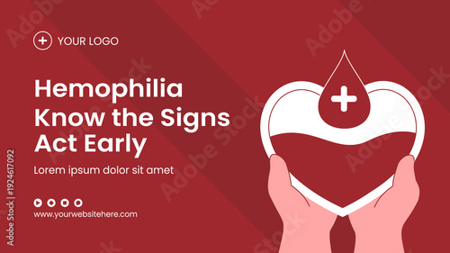 World Hemophilia Day Thumbnail Flat Cartoon Hand Drawn Background