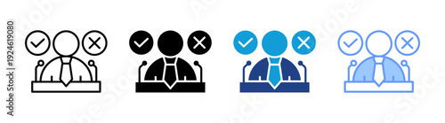 Decision icon set multiple style collection