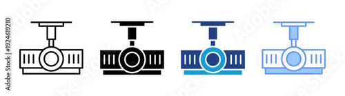 Projector icon set multiple style collection