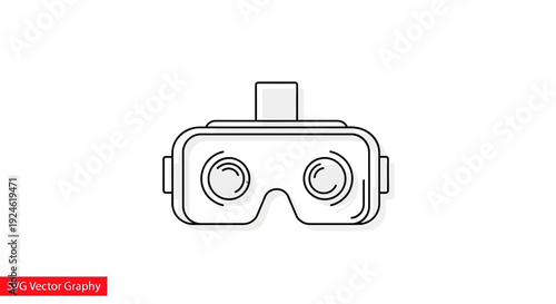 Virtual Reality Headset Icon, VR Goggles, Technology, Futuristic Entertainment