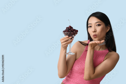 Beautiful Asian woman with ...