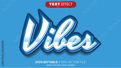3d text effect vibes theme