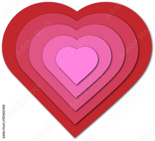 red heart on white background