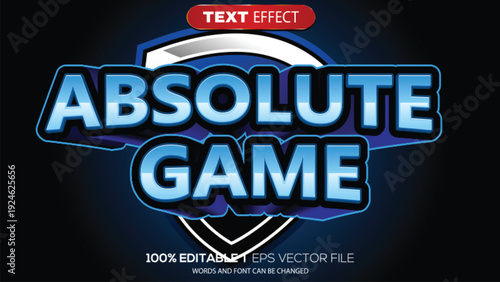 3d text effect absolute game theme
