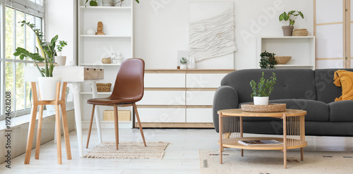 Interior of light living ro...