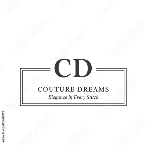 Couture Dreams Logo Elegant Fashion Design.
