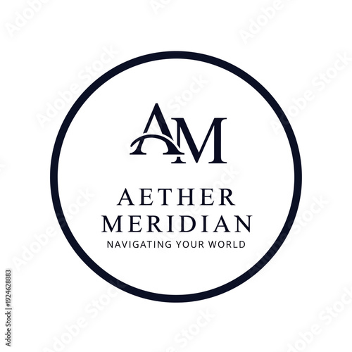Aether Meridian Company Logo Design Element.