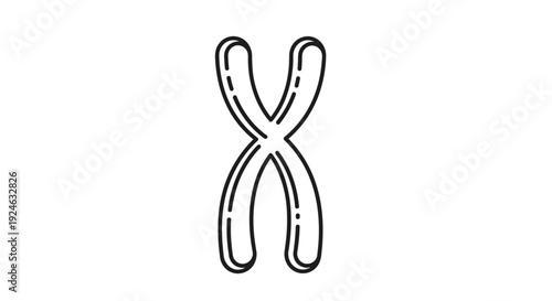 Chromosome Icon, Gene, DNA Helix, Genetics, Biology, Science Symbol