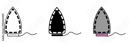 Iron set simple icon on white background