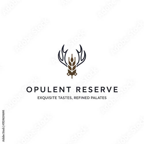 Luxury Deer Logo Design Element.