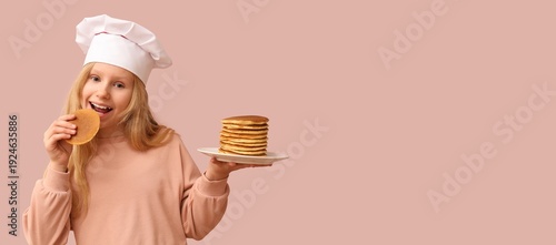 Little chef with tasty panc...