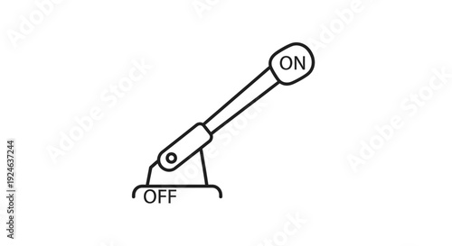 Vintage Lever Switch in ON Position, Retro Electrical Component