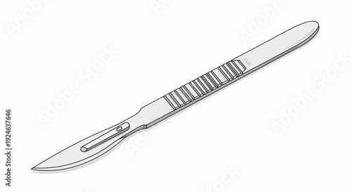 Surgical Scalpel Blade, Medical Instrument, Sharp Edge, Precision Tool