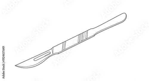 Surgical Scalpel Blade Outline - Medical Instrument for Precision Cutting