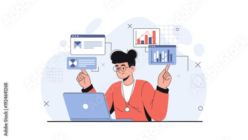 Digital Marketing Strategy Planning with Data Analysis and Charts