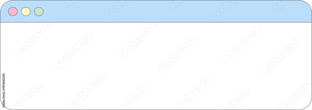 Obraz premium Minimalist Browser Window Frame with Empty Screen Interface