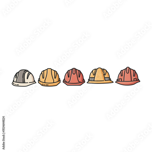 Line of Industrial Safety Helmets in Multiple Colors