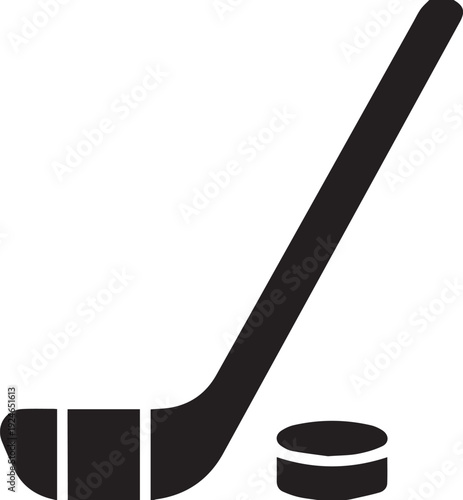 Hockey stick icon. Simple illustration of a hockey stick icon 