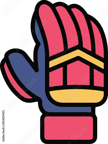 Pair of Cricket Gloves Icon Stock Vector