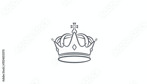 Elegant Crown Icon, Royal Symbol, Luxury Emblem, Minimalist Design