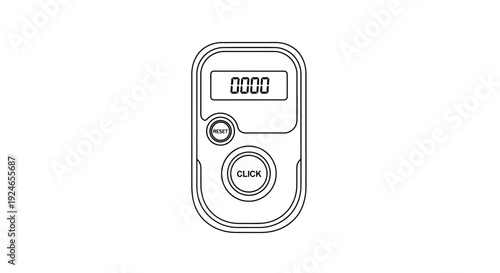 Digital Click Counter Device with Reset Button and LCD Screen