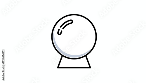 Crystal Ball Icon, Fortune Telling, Magic Sphere, Future Prediction, Mystical Orb