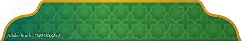 Elegant Islamic Green Gold Abstract Frame Background Design