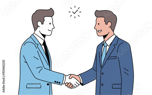 Businessmen shaking hands in silhouette on isolated on transparent background