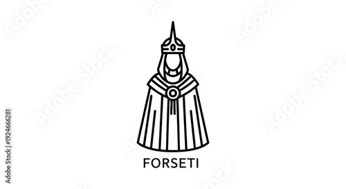 Forseti Norse God Symbol Icon, Viking Mythology, Justice and Law