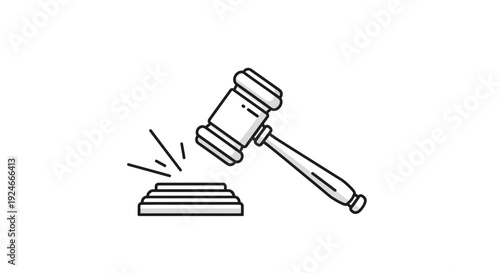 Gavel striking sound block, legal justice, auction, judgment, law, decision, court, judge, lawyer, business