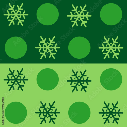 Arrière plan, flocons de neige - vert