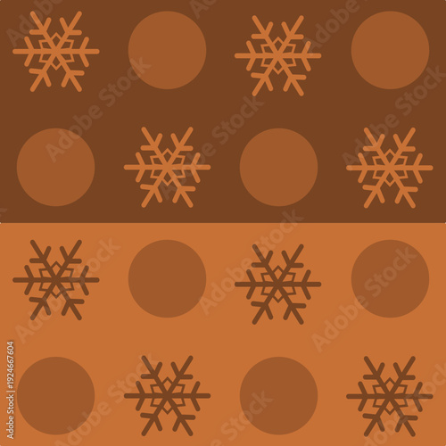 Arrière plan, flocons de neige - marron