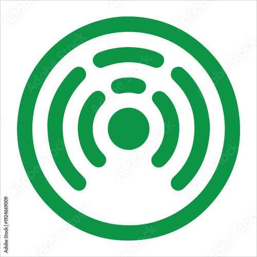 Wireless Signal Line Icon Vector, WiFi Connection Technology Symbol EPS 10