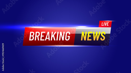 Breaking News Background Vector Template for Broadcast, Media and Television Design