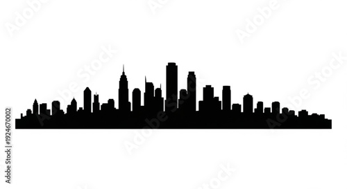 Black silhouette of a city skyline