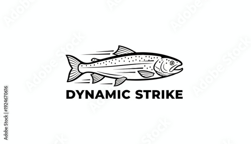 Dynamic Strike Salmon Logo: A Powerful Fish in Motion